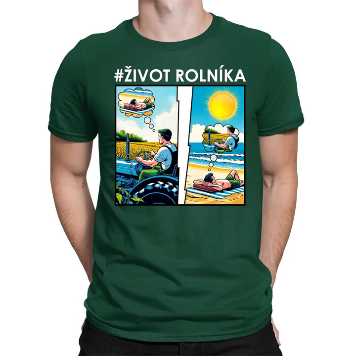 Život rolníka - pánské tričko s potiskem