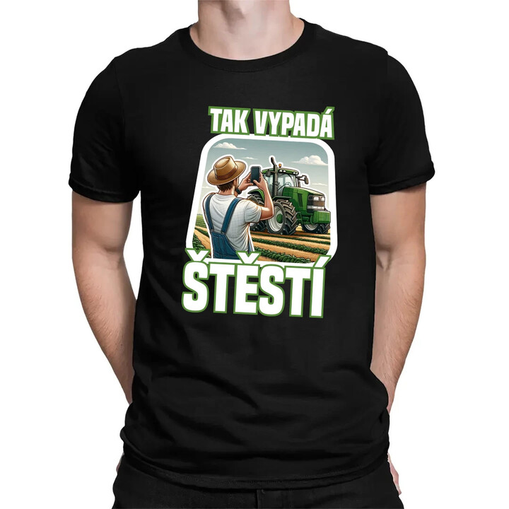 Tak vypadá štěstí - farmář - pánské tričko s potiskem