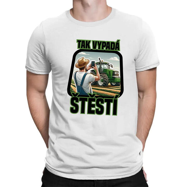 Tak vypadá štěstí - farmář - pánské tričko s potiskem