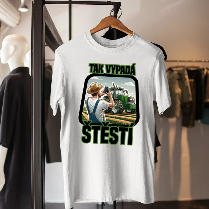 Tak vypadá štěstí - farmář - pánské tričko s potiskem
