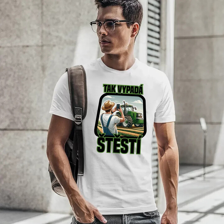 Tak vypadá štěstí - farmář - pánské tričko s potiskem