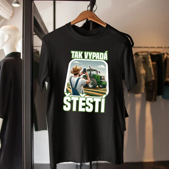 Tak vypadá štěstí - farmář - pánské tričko s potiskem
