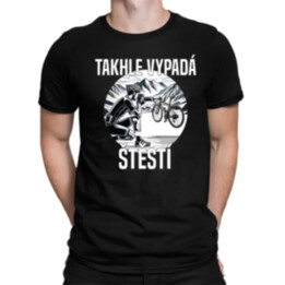 Takhle vypadá štěstí -  cyklista - pánské tričko s potiskem