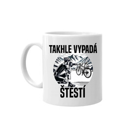 Takhle vypadá štěstí -  cyklista - hrnek s potiskem
