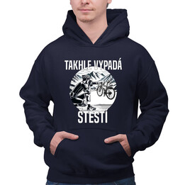 Takhle vypadá štěstí -  cyklista - pánská mikina s potiskem