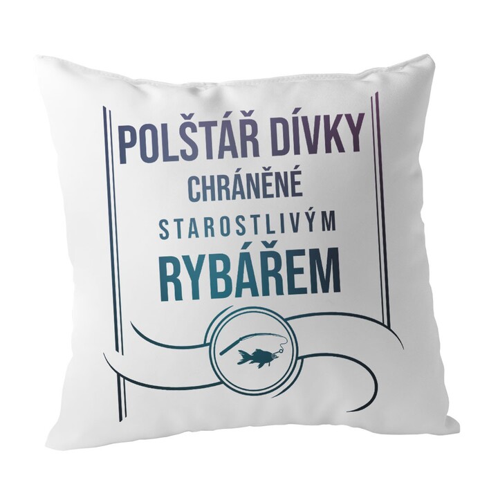 Polštář dívky chráněné starostlivým rybářem - polštář