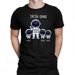 Tátův Gang - tři děti - pánské tričko s potiskem - personalizovaný produkt