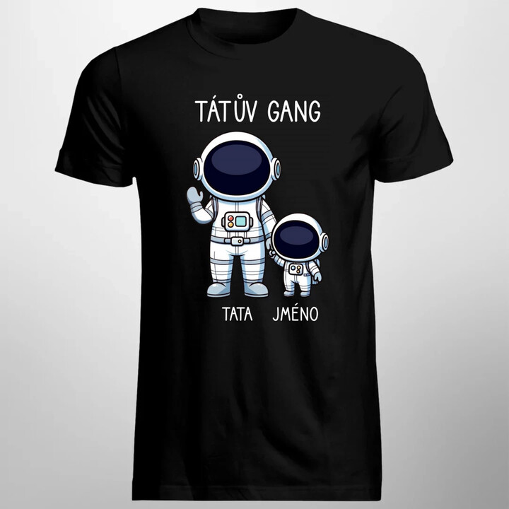Tátův Gang - jedno dítě - pánské tričko s potiskem - personalizovaný produkt