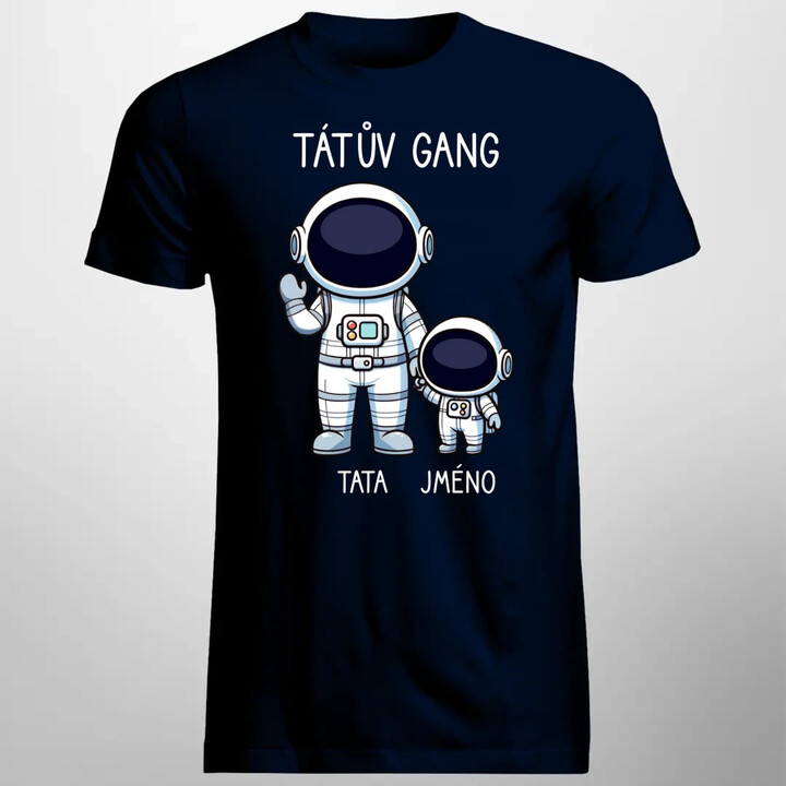 Tátův Gang - jedno dítě - pánské tričko s potiskem - personalizovaný produkt