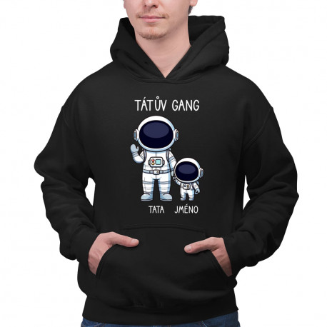 Tátův Gang - jedno dítě - pánská mikina s potiskem - personalizovaný produkt