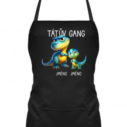 Tátův Gang (dinosauři) - jedno dítě - zástěra s potiskem - personalizovaný produkt