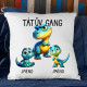 Tátův Gang (dinosauři) - dvě děti - polštář s potiskem - personalizovaný produkt