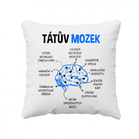 Tátův mozek - polštář s potiskem