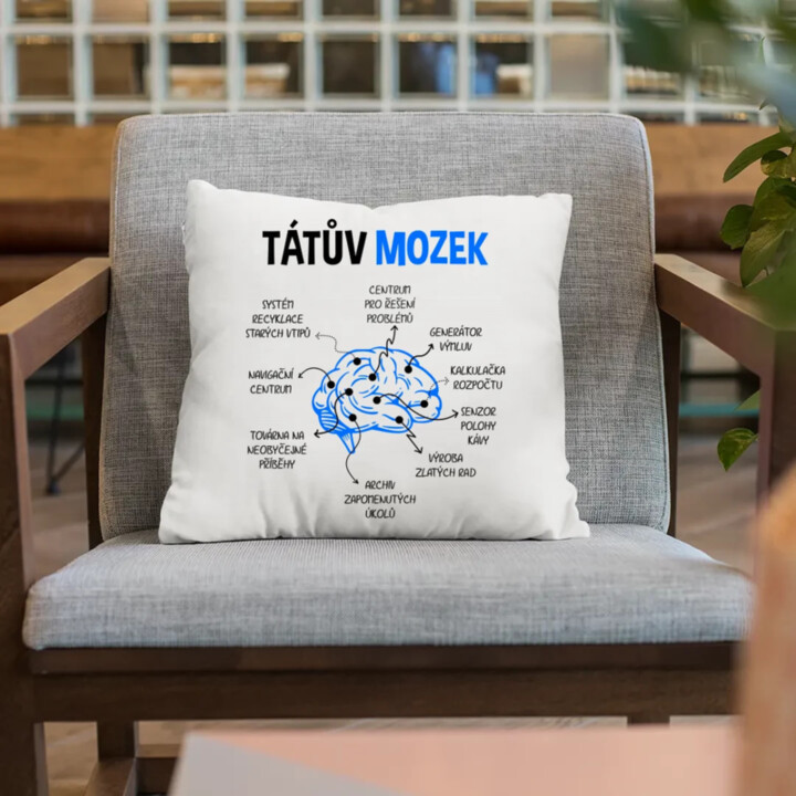 Tátův mozek - polštář s potiskem