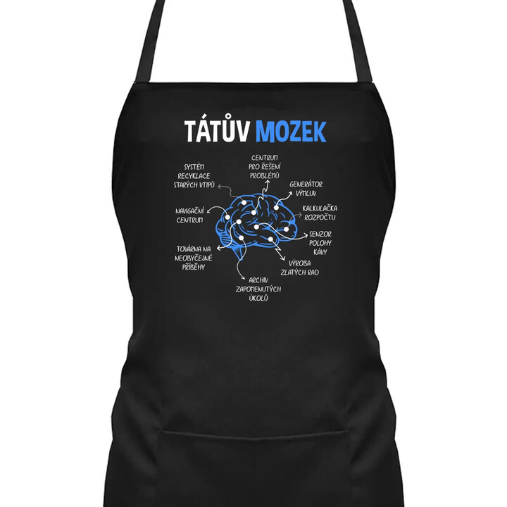 Tátův mozek - zástěra s potiskem