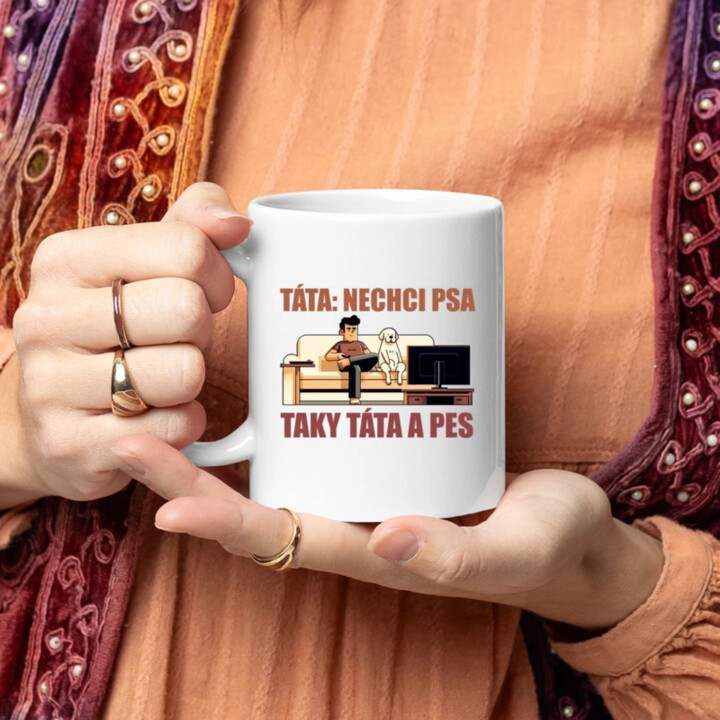 Táta: nechci psa, Taky táta a pes - hrnek s potiskem