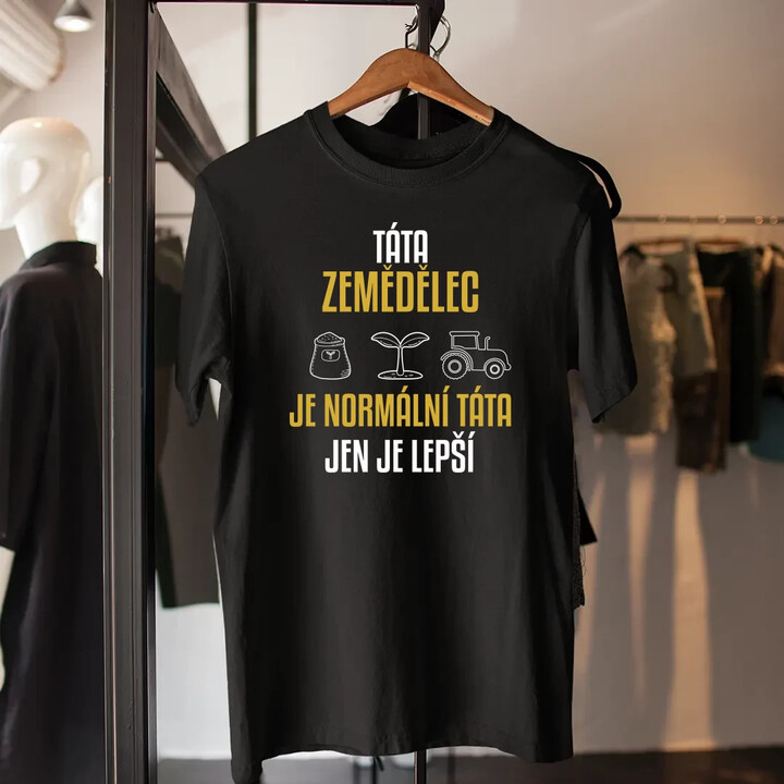 Táta zemědělec je normální táta, jen je lepší  - pánské tričko s potiskem