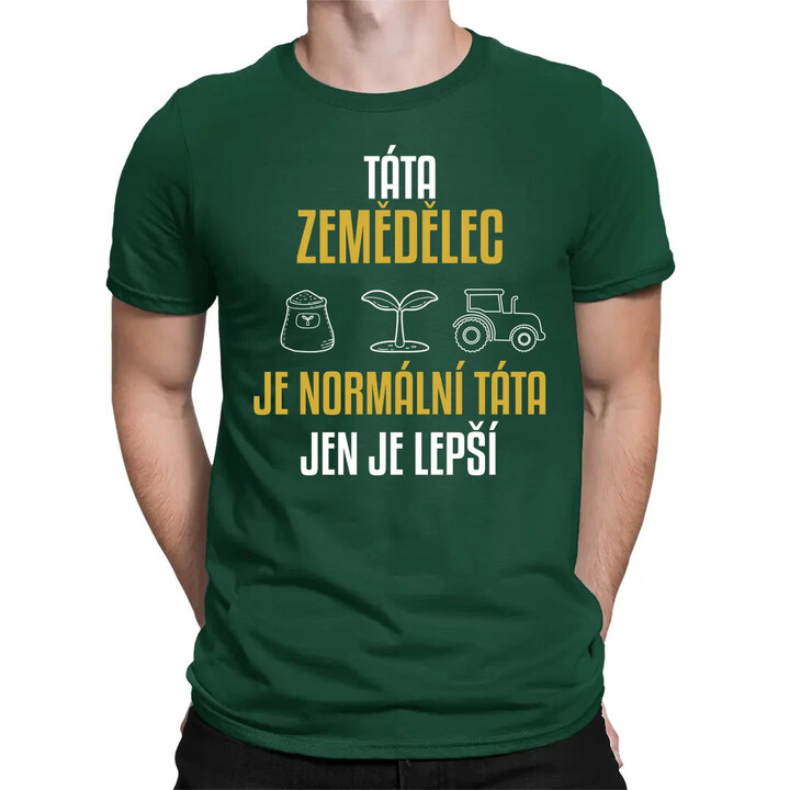 Táta zemědělec je normální táta, jen je lepší  - pánské tričko s potiskem