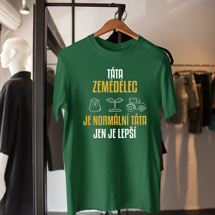Táta zemědělec je normální táta, jen je lepší  - pánské tričko s potiskem