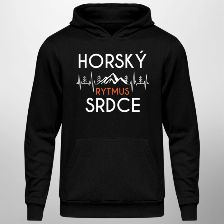 Horský rytmus srdce - pánská mikina s potiskem