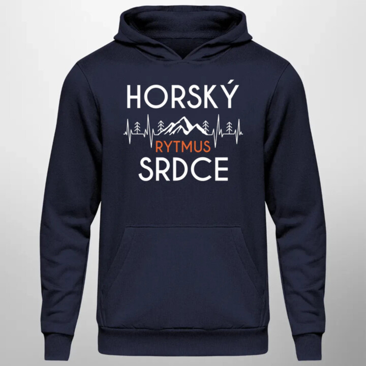 Horský rytmus srdce - pánská mikina s potiskem