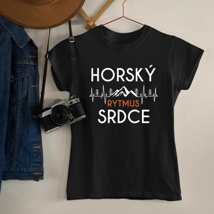 Horský rytmus srdce  - dámské tričko s potiskem
