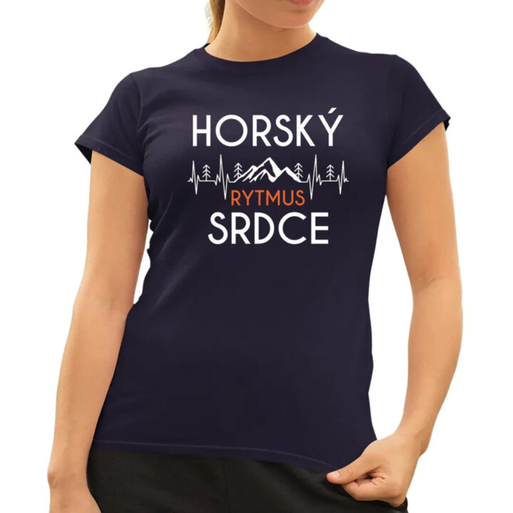 Horský rytmus srdce  - dámské tričko s potiskem