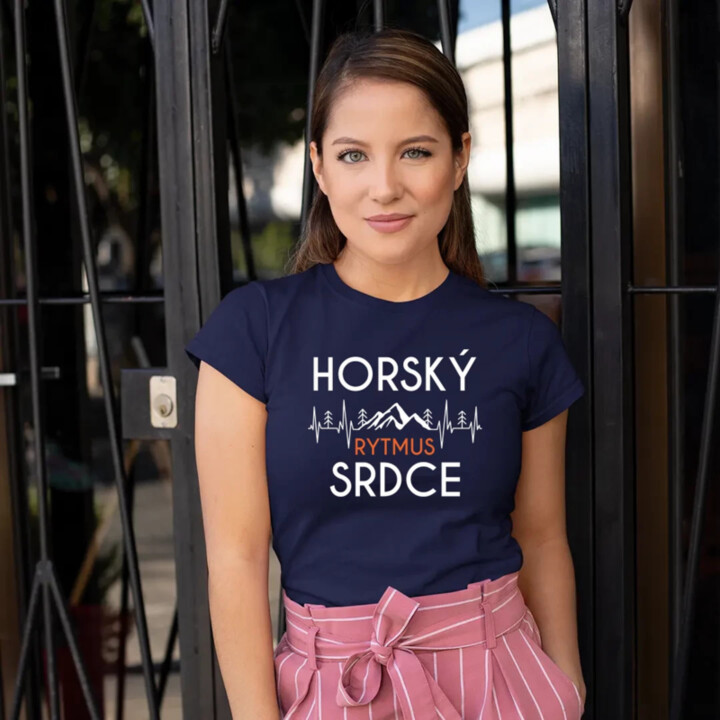 Horský rytmus srdce  - dámské tričko s potiskem