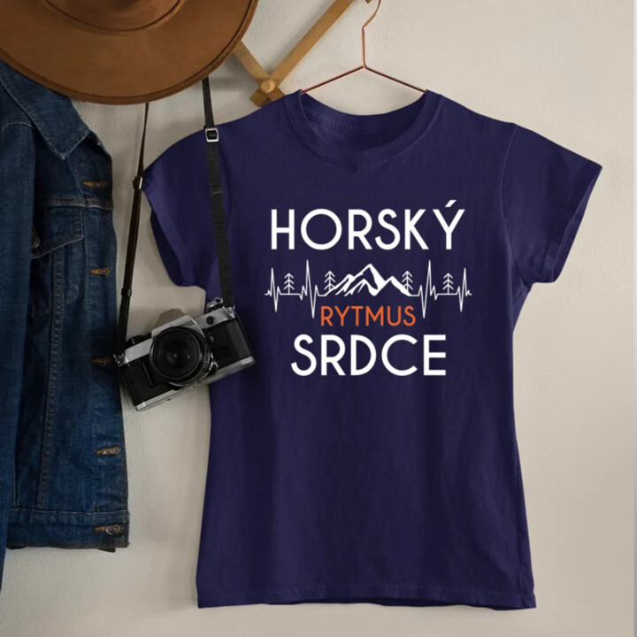 Horský rytmus srdce  - dámské tričko s potiskem