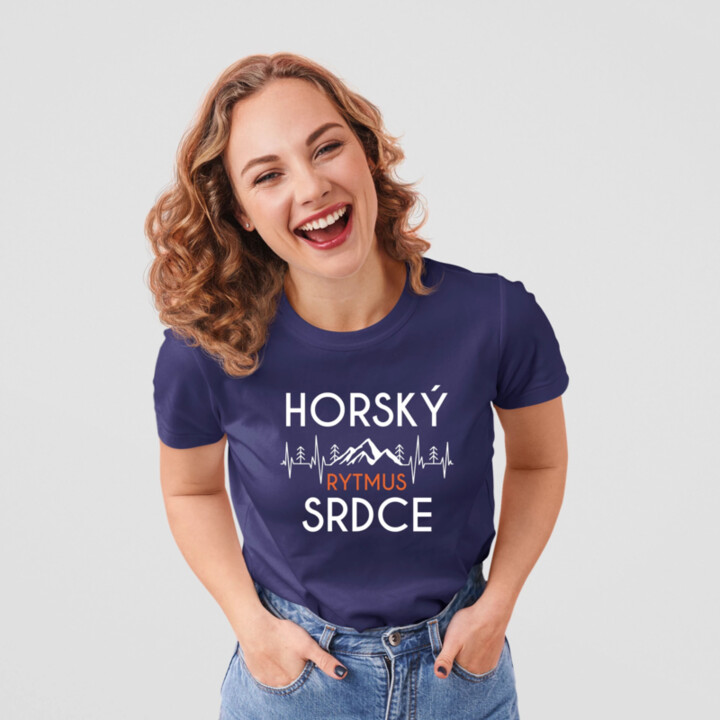 Horský rytmus srdce  - dámské tričko s potiskem