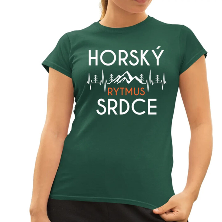 Horský rytmus srdce  - dámské tričko s potiskem