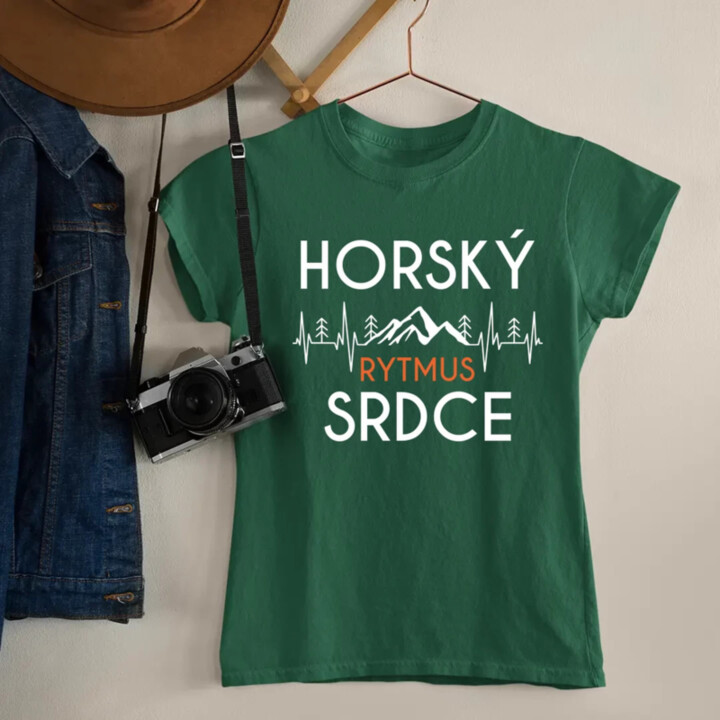 Horský rytmus srdce  - dámské tričko s potiskem