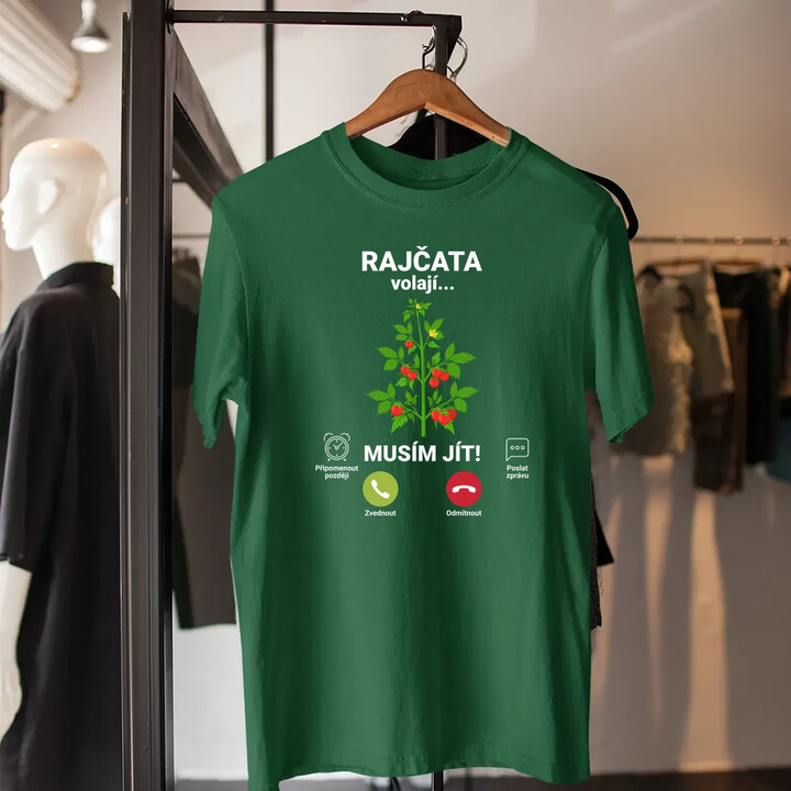 Rajčata volají, musím jít  - pánské tričko s potiskem