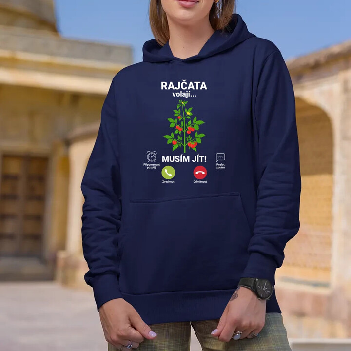Rajčata volají, musím jít  - dámská mikina s potiskem
