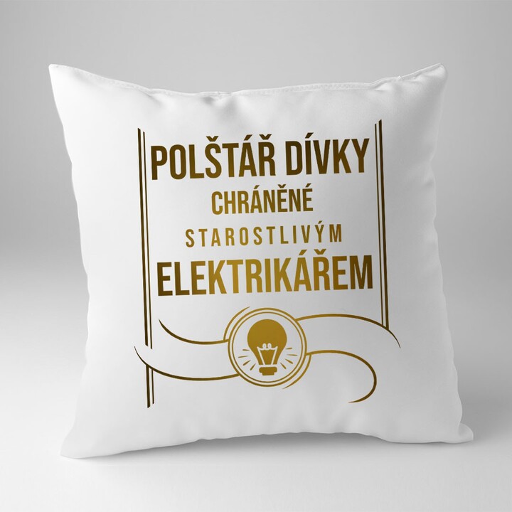 Polštář dívky chráněné starostlivým elektrikářem - polštář