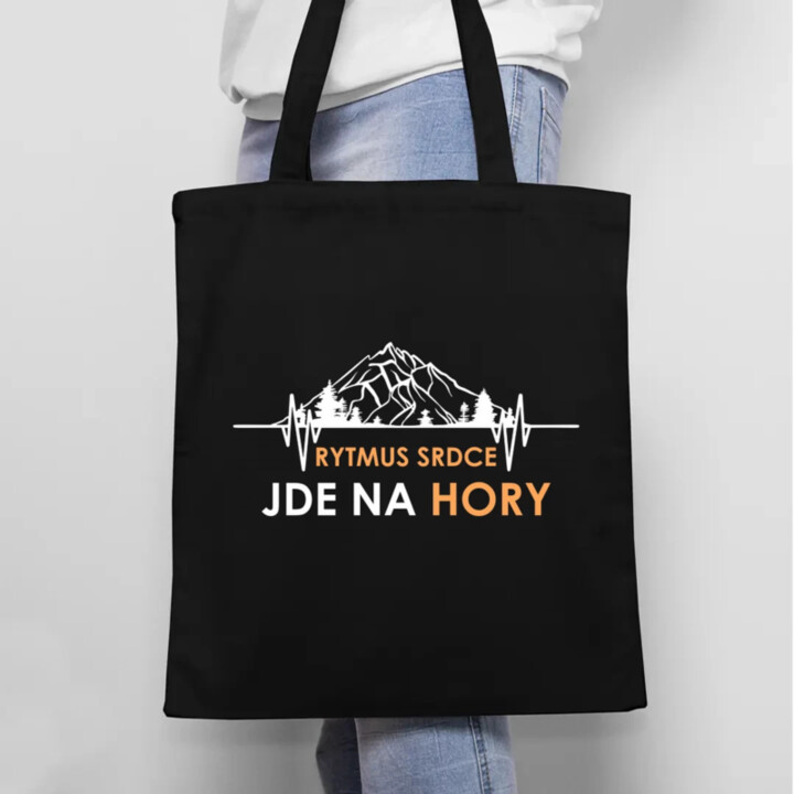 Rytmus srdce jde na hory - taška s potiskem