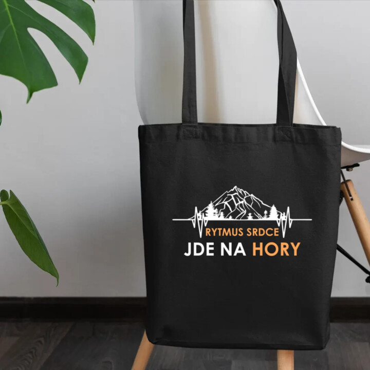 Rytmus srdce jde na hory - taška s potiskem