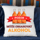 Pozor! Může obsahovat alkohol - polštář s potiskem