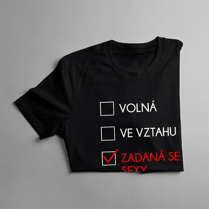 Zadaná se sexy kurýrem - dámské tričko s potiskem