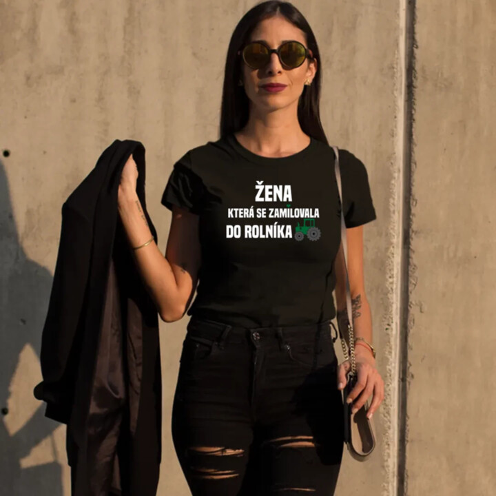Žena, která se zamilovala do rolníka  - dámské tričko s potiskem