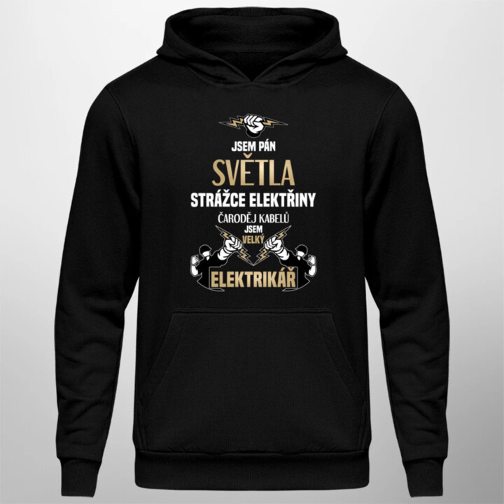 Jsem Pán světla - pánská mikina s potiskem