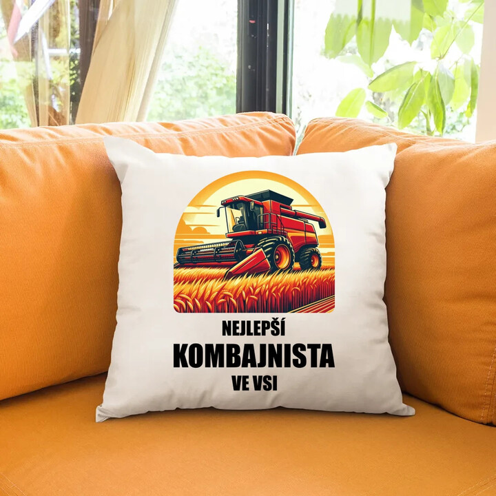 Nejlepší kombajnista ve vsi - polštář s potiskem