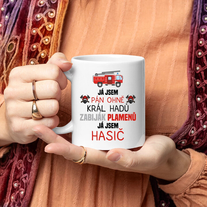 Já jsem pán ohně - hrnek s potiskem