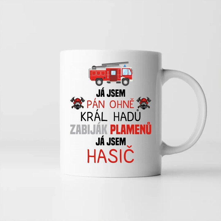 Já jsem pán ohně - hrnek s potiskem