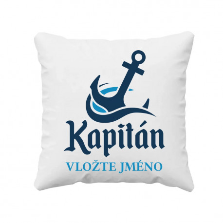 Kapitán (jméno) - polštář s potiskem - personalizovaný produkt