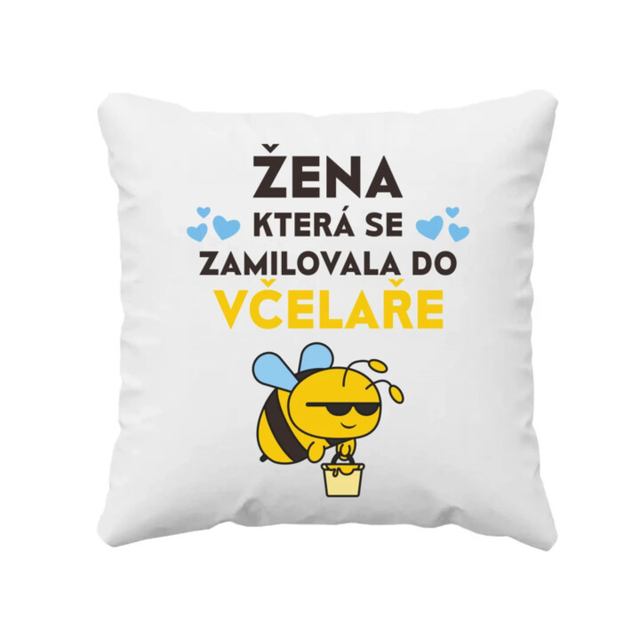 Žena, která se zamilovala do včelaře - polštář s potiskem