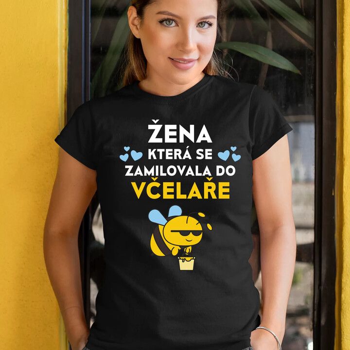 Žena, která se zamilovala do včelaře  - dámské tričko s potiskem