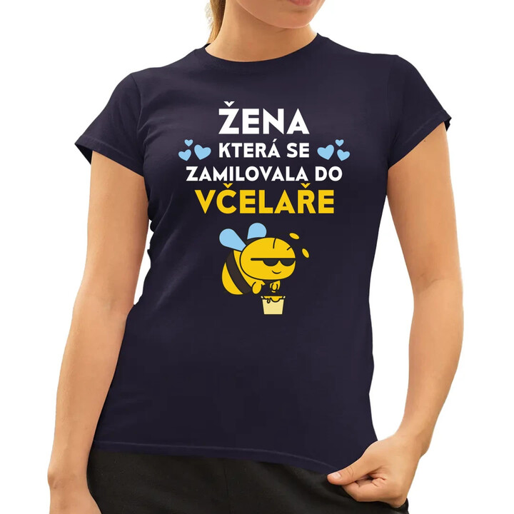 Žena, která se zamilovala do včelaře  - dámské tričko s potiskem