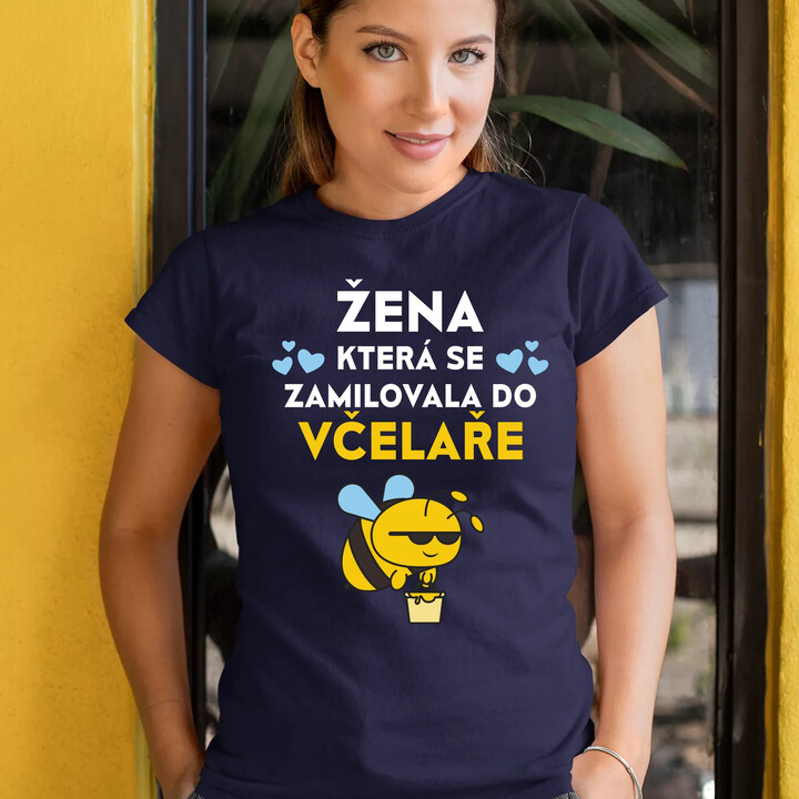 Žena, která se zamilovala do včelaře  - dámské tričko s potiskem