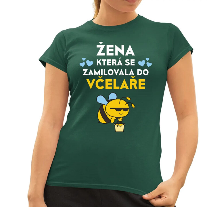 Žena, která se zamilovala do včelaře  - dámské tričko s potiskem
